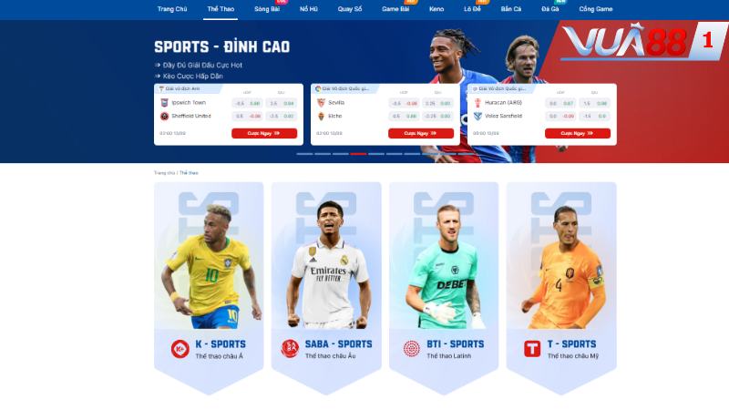 Khám phá sảnh thể thao Vua88 đa dạng các sự kiện cập nhật mỗi tháng